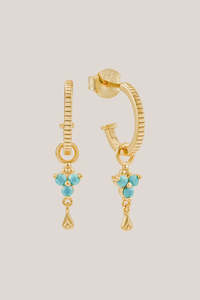 Cloud Nine: Birthstone Hoops | December | Gold