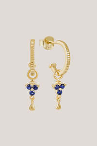 Birthstone Studs: Birthstone Hoops | September | Gold