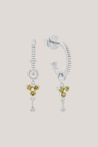 Birthstone Studs: Birthstone Hoops | August | Silver