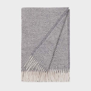 Lina 100% Wool Throw | Fog Grey