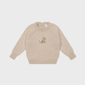 Clothing: Ethan Jumper - Oatmeal Marle Leopard