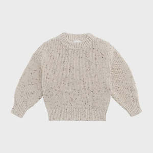 Clothing: Johan Knit Jumper - Buff Fleck