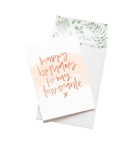 Books Stationary: Happy Birthday Favourite - Card