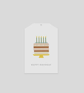 Books Stationary: Happy Birthday Cake | Gift Tag