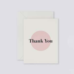 Books Stationary: Thank You Pink Dot Card