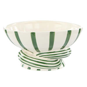 Lulu Twist Stripe Bowl | Green