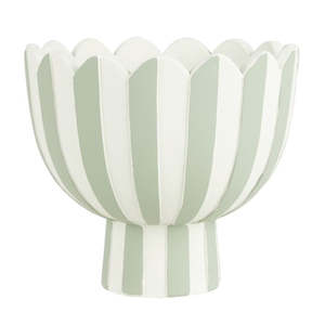 House Home: Lila Stripe Planter | Light Green