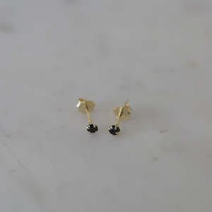 Mini Rock Studs Black | Gold