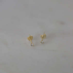 Jewellery Accessories: Mini Rock Studs | Gold