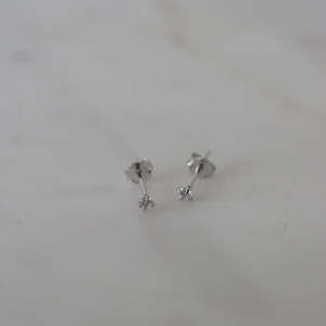 Mini Rock Studs | Silver