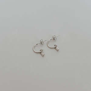 You Rock Hoop Studs | Silver