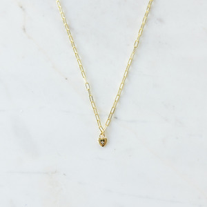 Sweetheart Mini Link Necklace | Gold