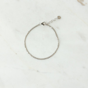 Jewellery Accessories: Curb Bracelet | Silver