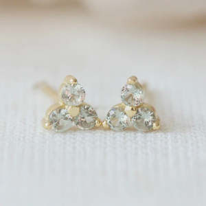 Earrings: Birthstone Studs | August | Gold