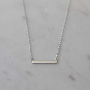 Necklaces: Bar Necklace - Silver