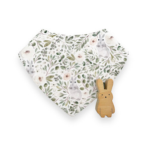 Floral Bunny Dribble Bib