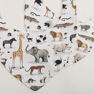 Meal Time: Safari Dribble Bib