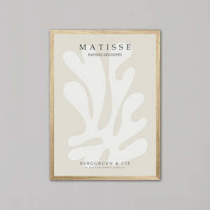 Floral Neutral Wall Art By Henri Matisse | A2 | Oak Box Frame