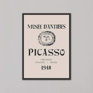 Artwork: Picasso Abstract Women Face | Black Box Frame | A3