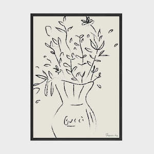 Artwork: Gucci Flower Print A3 | Black Box Frame
