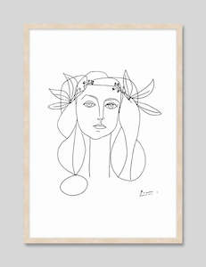 Artwork: Picasso, Portrait Of Francoise Gilot | A2 Oak Frame