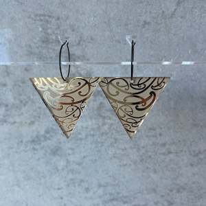Papatuanuku: Earrings Gold Mirror, Papatūānuku