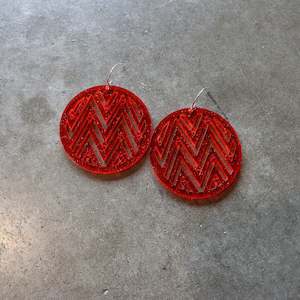 Nga Uara: Earrings Red Glitter, Mana