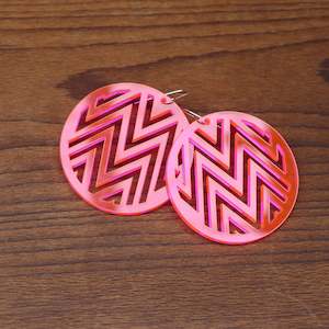 Nga Uara: Earrings NEON Pink, Mana