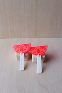 Jewellery: Earrings, Neon Pink - Aroha