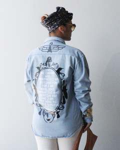 Tane: 1. Tāwharau Collection Vol. VI_ I step fearlessly.. SHIRT - Denim #226