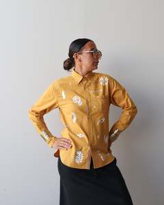 Clothes: 1. Tāwharau Collection Vol. VII_ Te Ao Marama SHIRT - Mustard #241