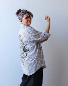 All: 1. Tāwharau Collection Vol. VII_ Te Ao Marama SHIRT - Brown Floral #246