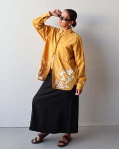 All: 1. Tāwharau Collection Vol. VII_ Mangopare SHIRT - Mustard #260