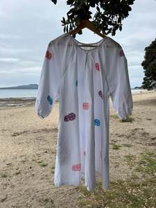 Frontpage: ARA - Tuihana_Hei Tiki Denim DRESS white