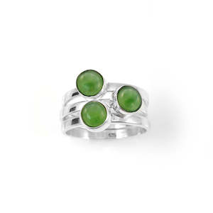 Silver Rings: Pounamu 3 Muses Ring
