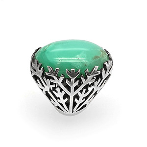 Custom One Off Silver Designs: Crysoprase Snow Queen Ring #2