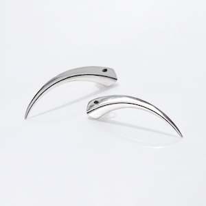 Homeland: Huia Beak Studs in Sterling Silver