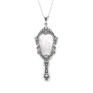 Sanctuary: Antique Hand Mirror Pendant