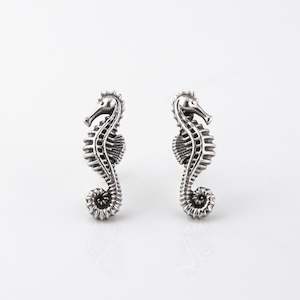Christmas Gifts Under 100: Seahorse Stud Earrings in Sterling Silver