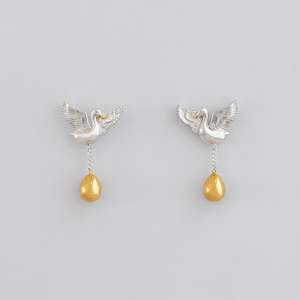 Christmas Gifts Under 200: Golden Goose Stud Earrings in Sterling Silver