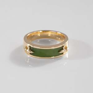 Pounamu: Pounamu Inlay Ring Band