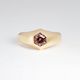 Malaya Garnet Geometric Signet Ring