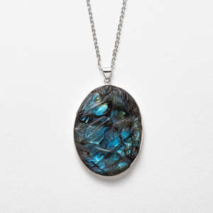 Labradorite Wild Horses Pendant