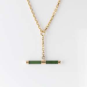 Homeland: Gold Pounamu Fob Chain Pendant