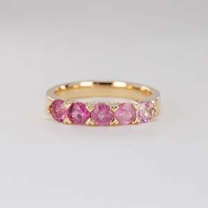 Products: Pink Ombré Sapphire Heart Claw Ring