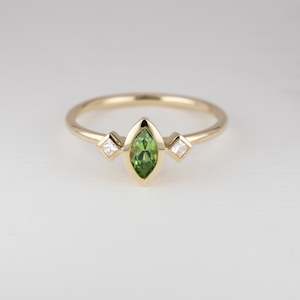 Lime Mali Garnet Marquise Tiny Treasure Ring
