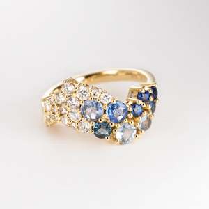 Products: Great Wave Ring with Sapphires & Diamonds