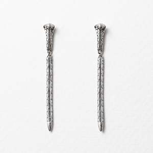 Rising Cobra Earrings in Sterling Silver
