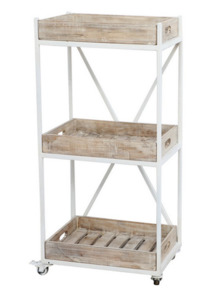 Shelving Units: trolley white kitchen