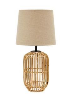 Lighting: lamp base rattan